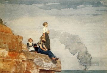  Family Painting - Fishermans Family aka The Lookout Realism painter Winslow Homer